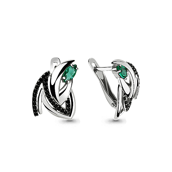 

Серьги из серебра с кристаллом Aquamarine 45975ГЧ_925_р, 45975ГЧ_925_р