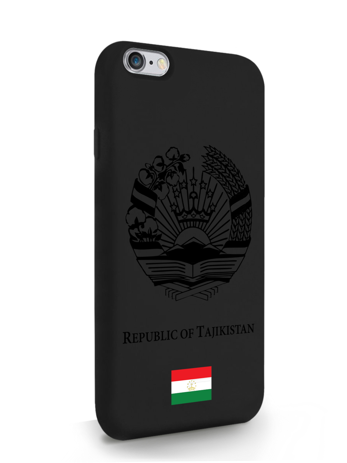 

Чехол SignumCase для iPhone 6/6s, черный лаковый Герб Таджикистана, черный