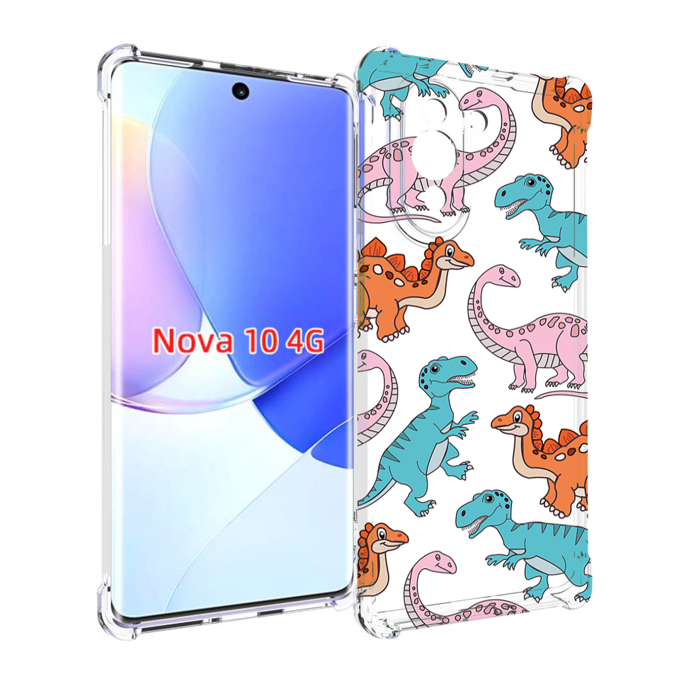 

Чехол MyPads разные-динозаврики для Huawei Nova 10, Прозрачный, Tocco