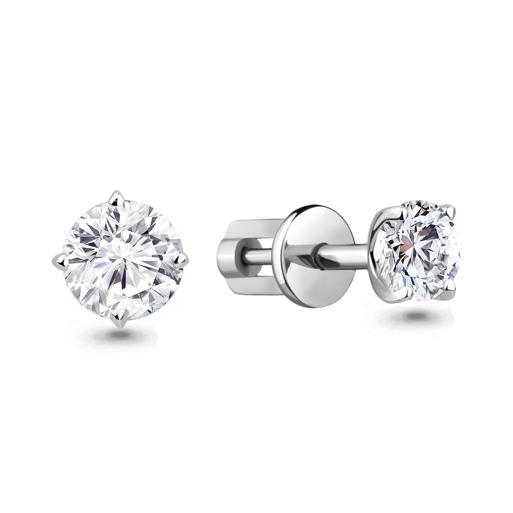 

Серьги-пусеты из серебра с фианитом Aquamarine 46043_925_р, 46043_925_р