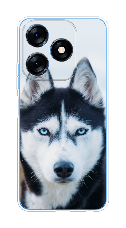 

Чехол на Tecno Spark 10/10C "Хаски 2", Синий;белый, 303650-1
