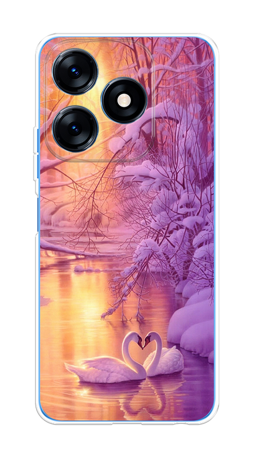

Чехол на Tecno Spark 10/10C "Зима 1", Фиолетовый;желтый, 303650-2