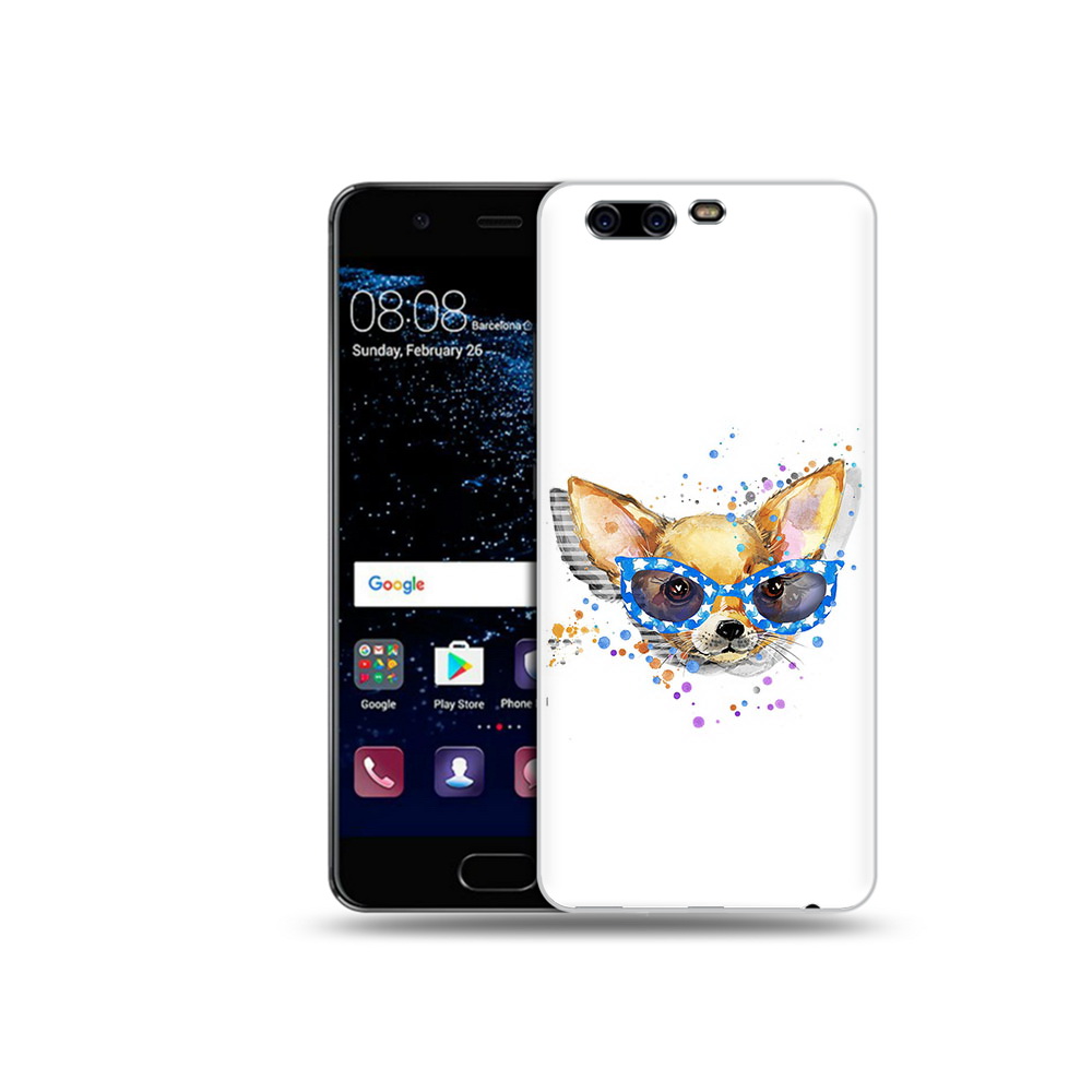 

Чехол MyPads Tocco для Huawei P10 чихуа-хуа в очках (PT60870.50.691), Прозрачный, Tocco