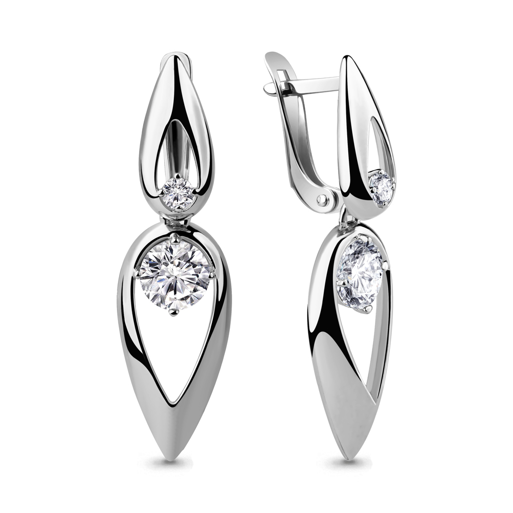 

Серьги из серебра с фианитом Aquamarine 46045_925_р, 46045_925_р