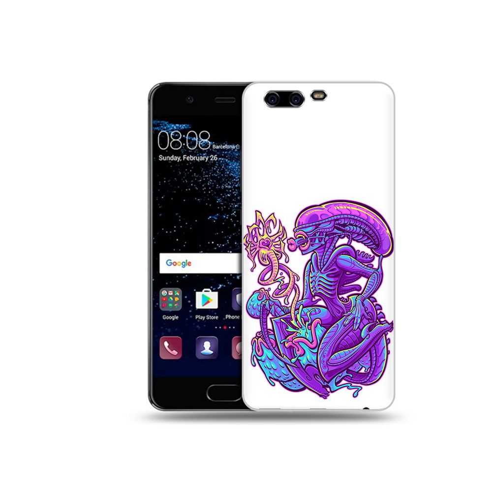 

Чехол MyPads Tocco для Huawei P10 чужой фиолетовый цвет (PT60870.50.693), Прозрачный, Tocco