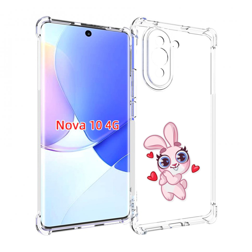 

Чехол MyPads розовый-зайченок для Huawei Nova 10, Прозрачный, Tocco