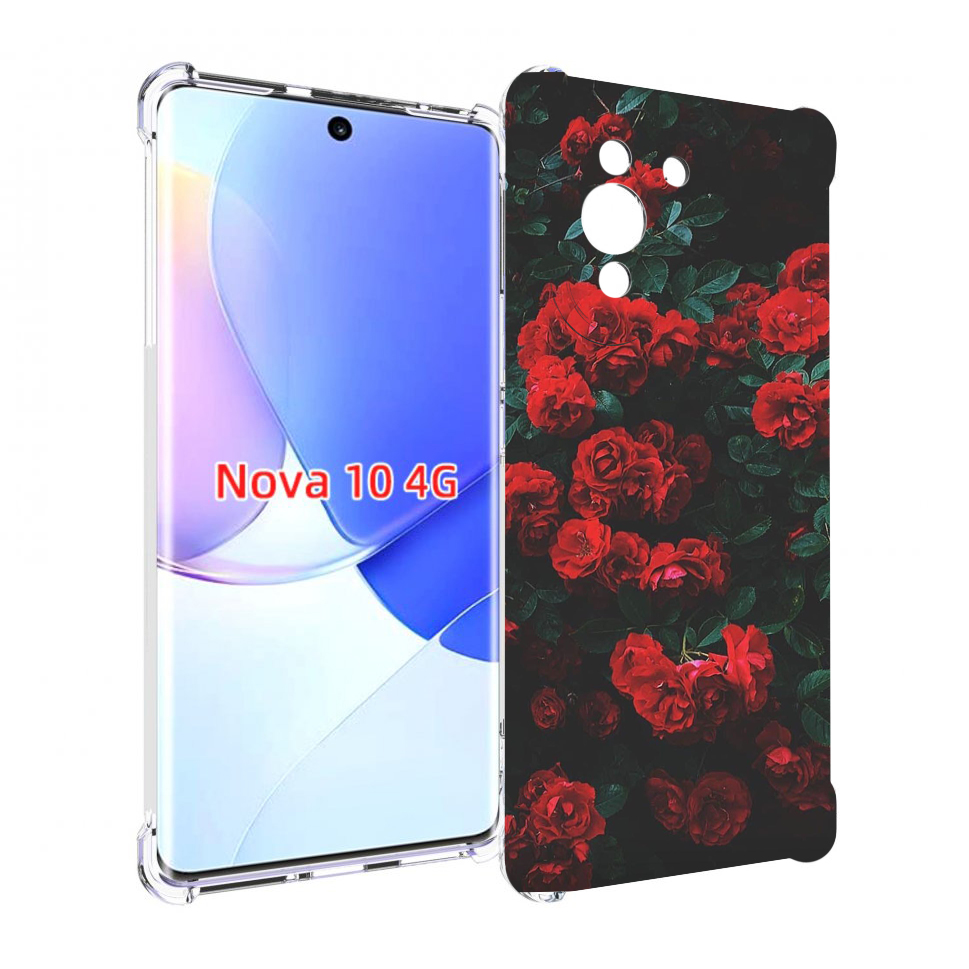 Чехол MyPads розы-в-листьях для Huawei Nova 10