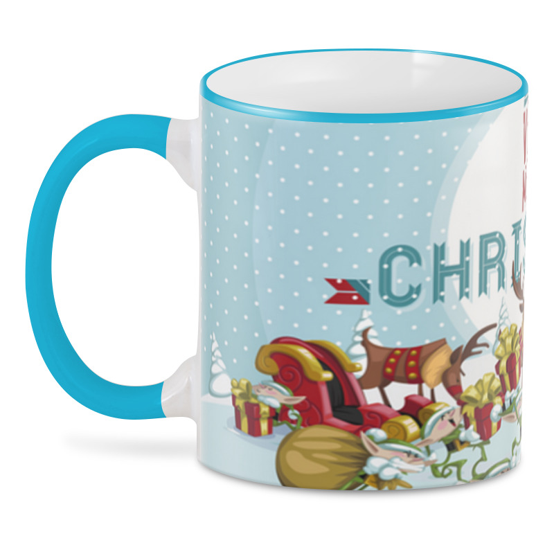 фото 3d кружка printio very merry christmas 330 мл