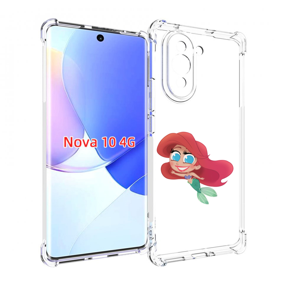 

Чехол MyPads русалка-мулатка для Huawei Nova 10, Прозрачный, Tocco