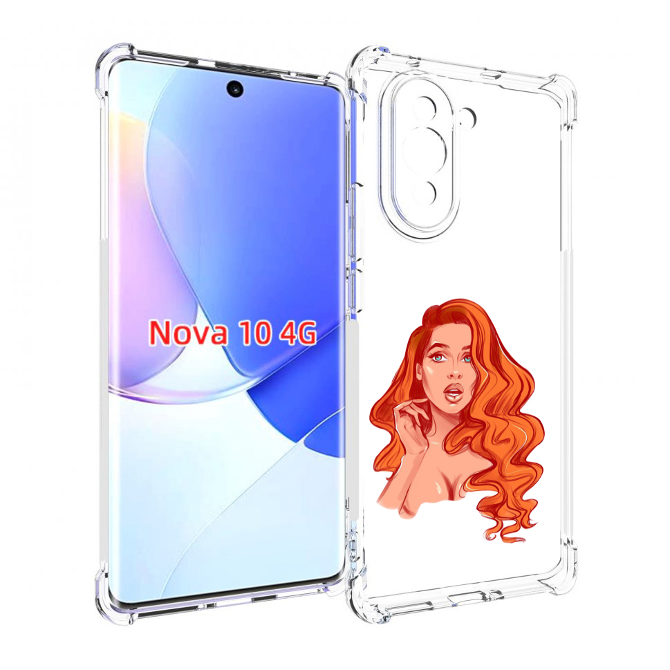 

Чехол MyPads рыжая-девушка-модельной-внешности женский для Huawei Nova 10, Прозрачный, Tocco