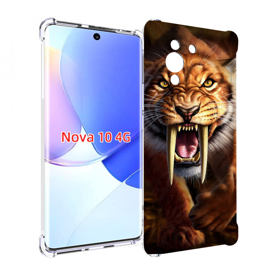 

Чехол MyPads саблезубый злой тигр для Huawei Nova 10, Прозрачный, Tocco