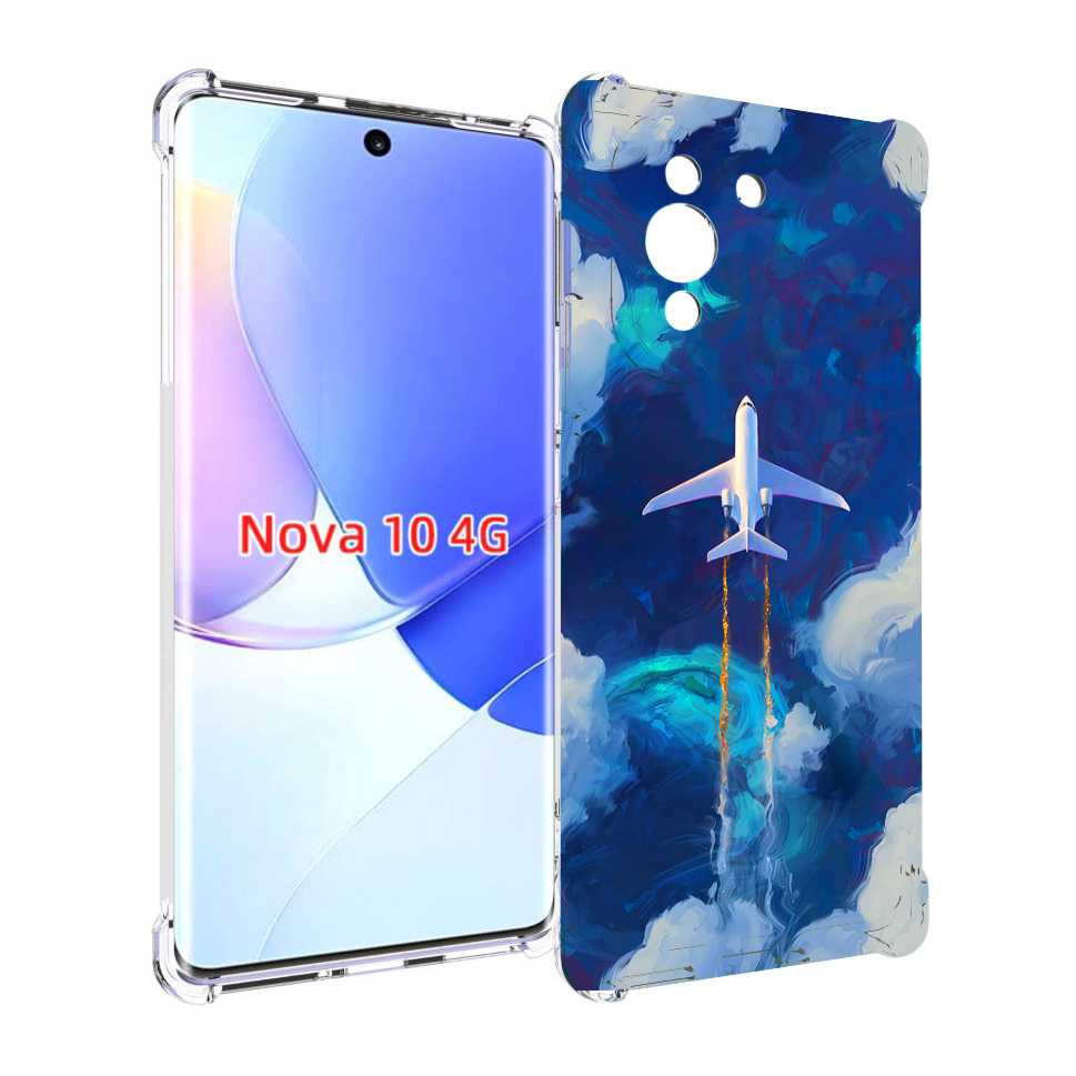 

Чехол MyPads самолет-в-небе-рисунок для Huawei Nova 10, Прозрачный, Tocco