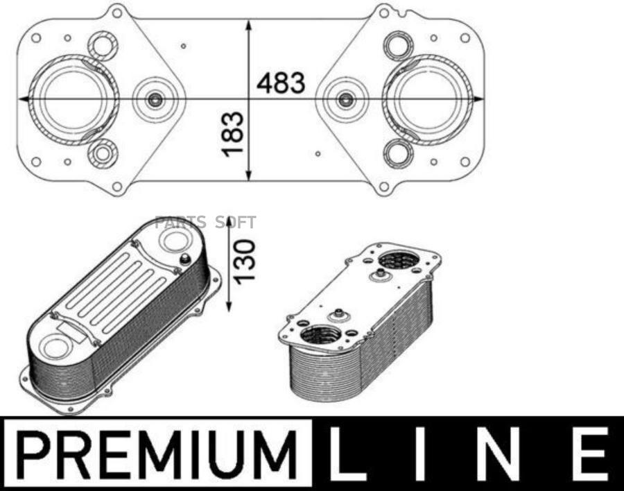 

Теплообменник Man Tgl/Tgm D0836lfl40-D0836lflap 51095007163 Mahle/Knecht арт. CI233000P