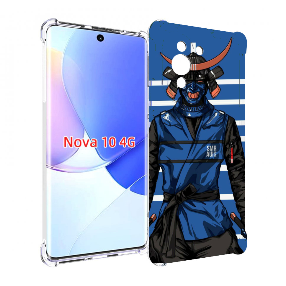 

Чехол MyPads самурай в синей форме для Huawei Nova 10, Прозрачный, Tocco