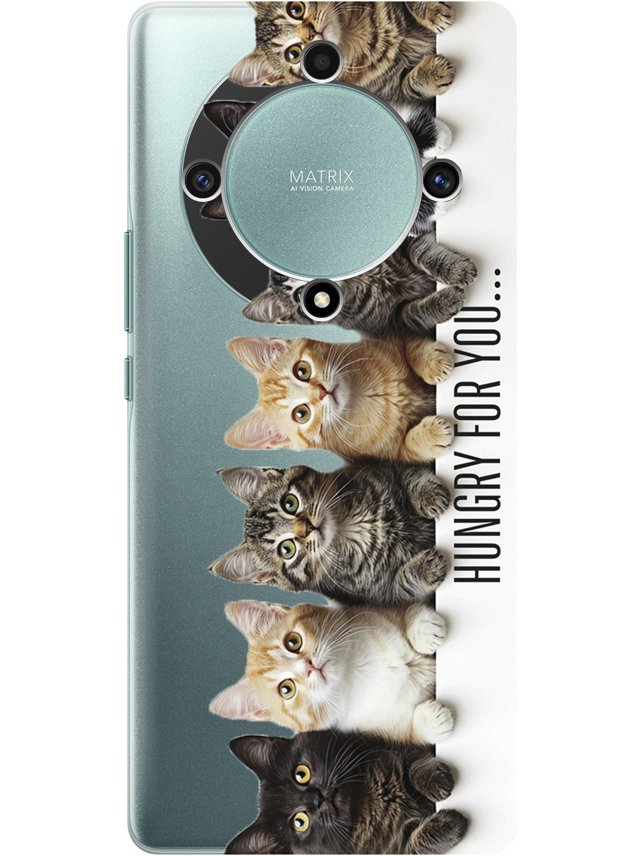 

Силиконовый чехол на Honor X9a / Magic5 Lite с принтом "Изголодались по тебе" прозрачный, Прозрачный;желтый;черный;белый, 769394711
