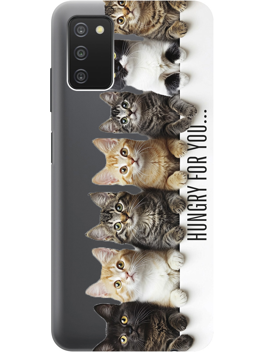 

Силиконовый чехол на Samsung Galaxy A03s с принтом "Изголодались по тебе" прозрачный, Прозрачный;желтый;черный;белый, 732241111