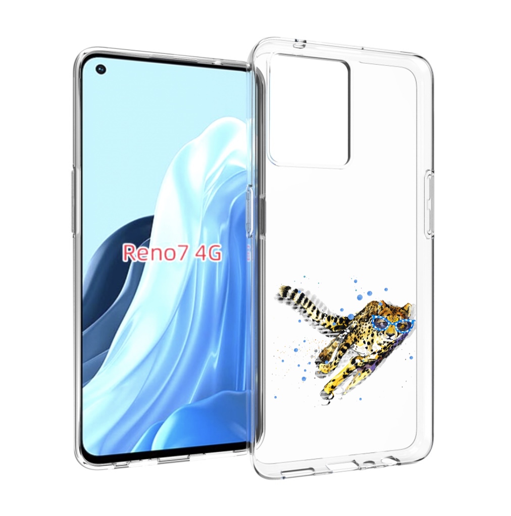 

Чехол MyPads гепард в очках для OPPO RENO 7 4G, Прозрачный, Tocco