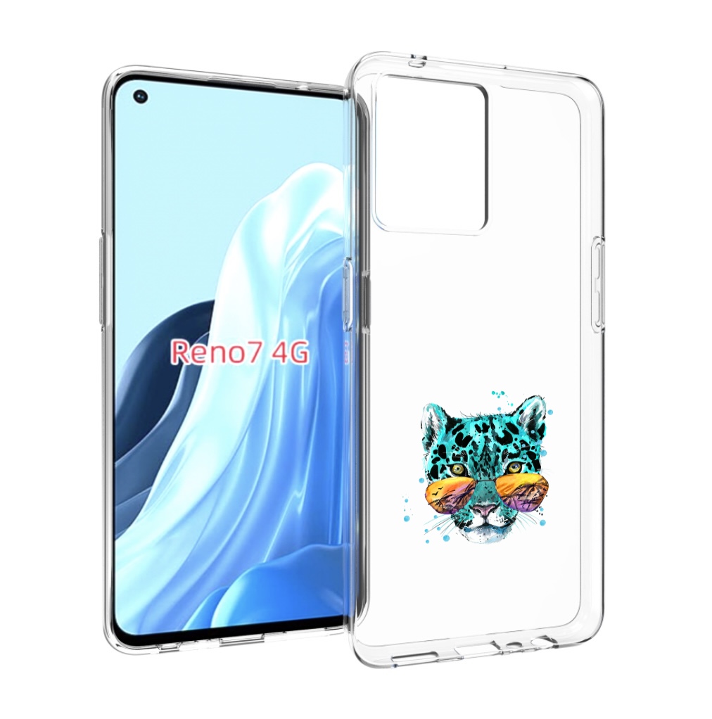 

Чехол MyPads голубой лео для OPPO RENO 7 4G, Прозрачный, Tocco