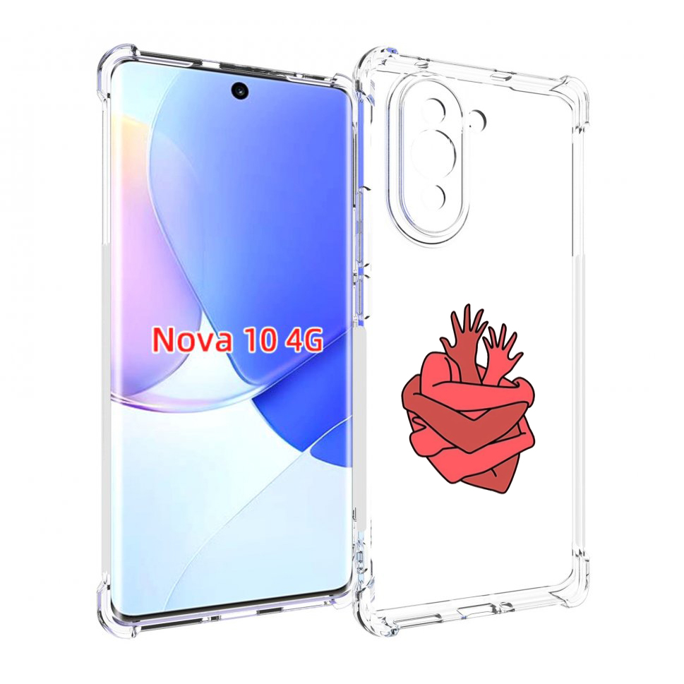 Чехол MyPads сердце из ручек для Huawei Nova 10