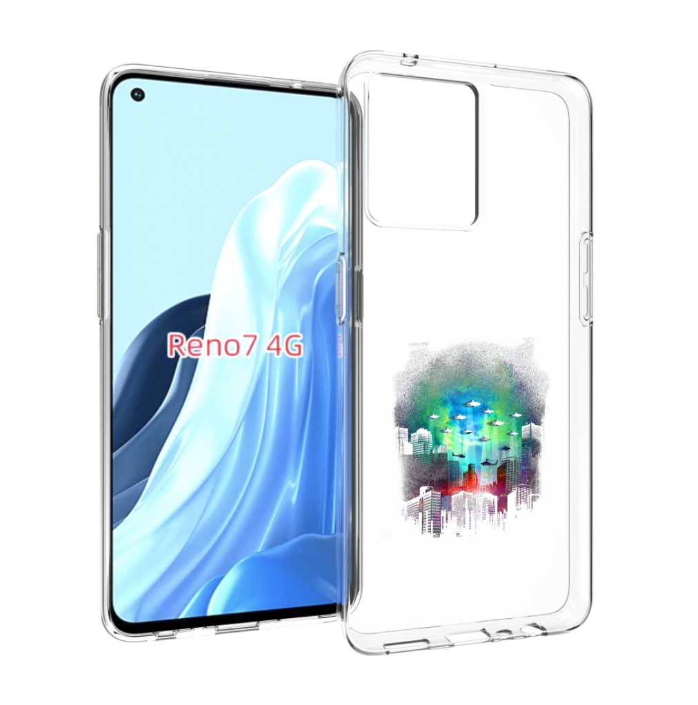 

Чехол MyPads город в свечении для OPPO RENO 7 4G, Прозрачный, Tocco
