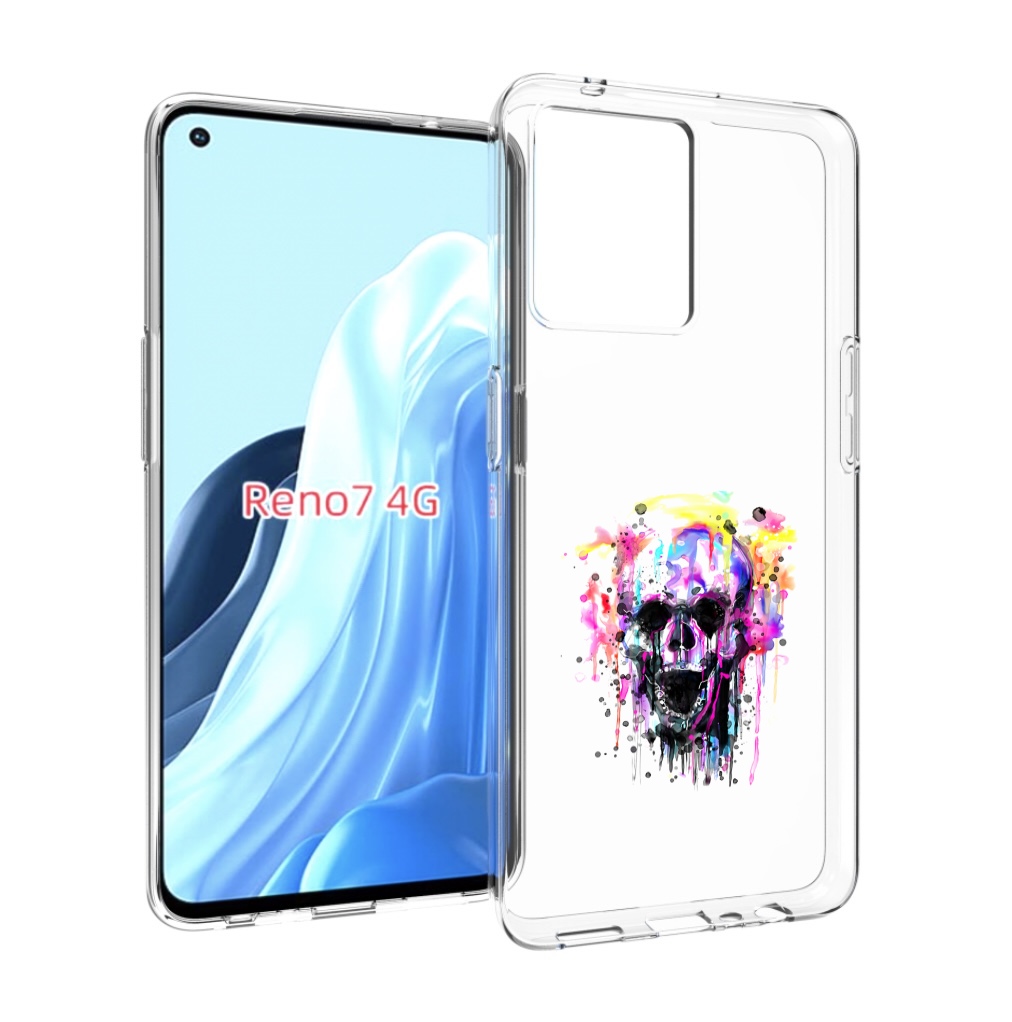 

Чехол MyPads граффити череп для OPPO RENO 7 4G, Прозрачный, Tocco
