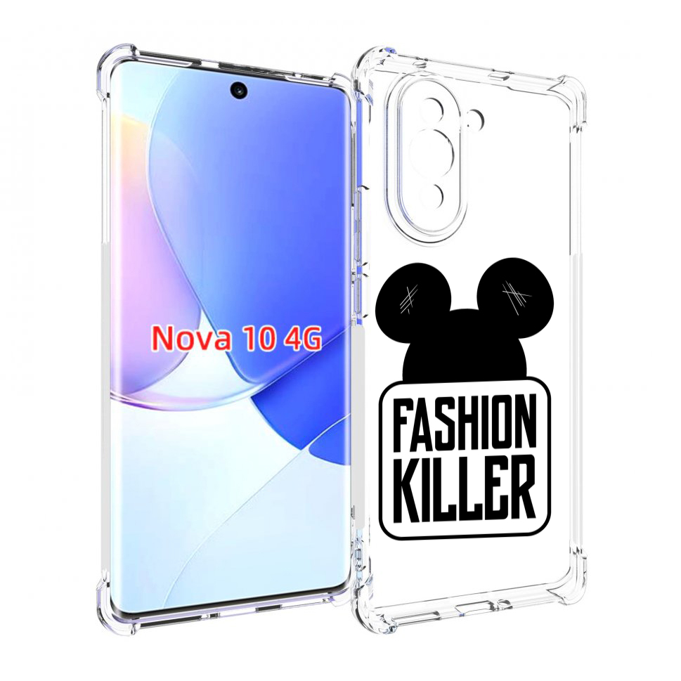 

Чехол MyPads силуэт-микки-мауса для Huawei Nova 10, Прозрачный, Tocco