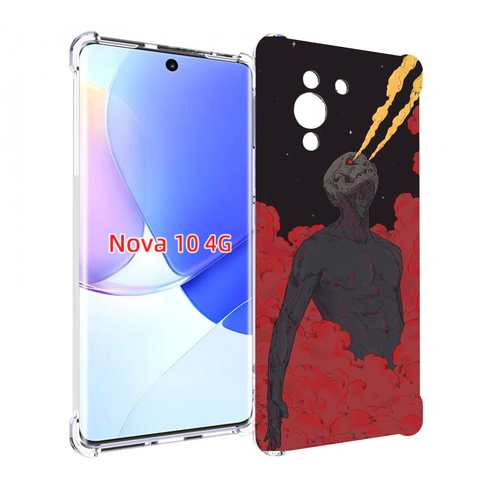

Чехол MyPads скелет в красном дыму для Huawei Nova 10, Прозрачный, Tocco