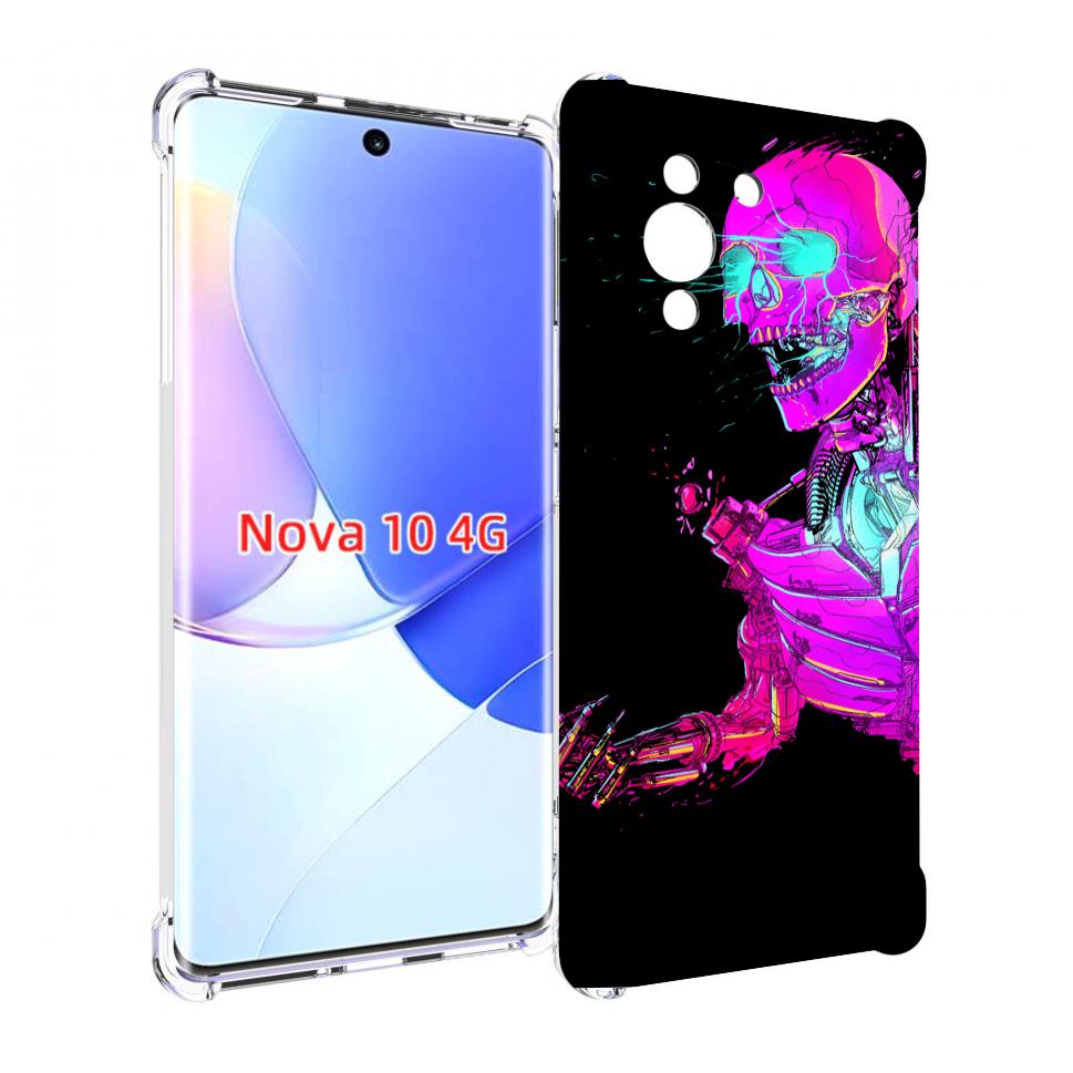 

Чехол MyPads скелет-робот-фиолетовый для Huawei Nova 10, Прозрачный, Tocco