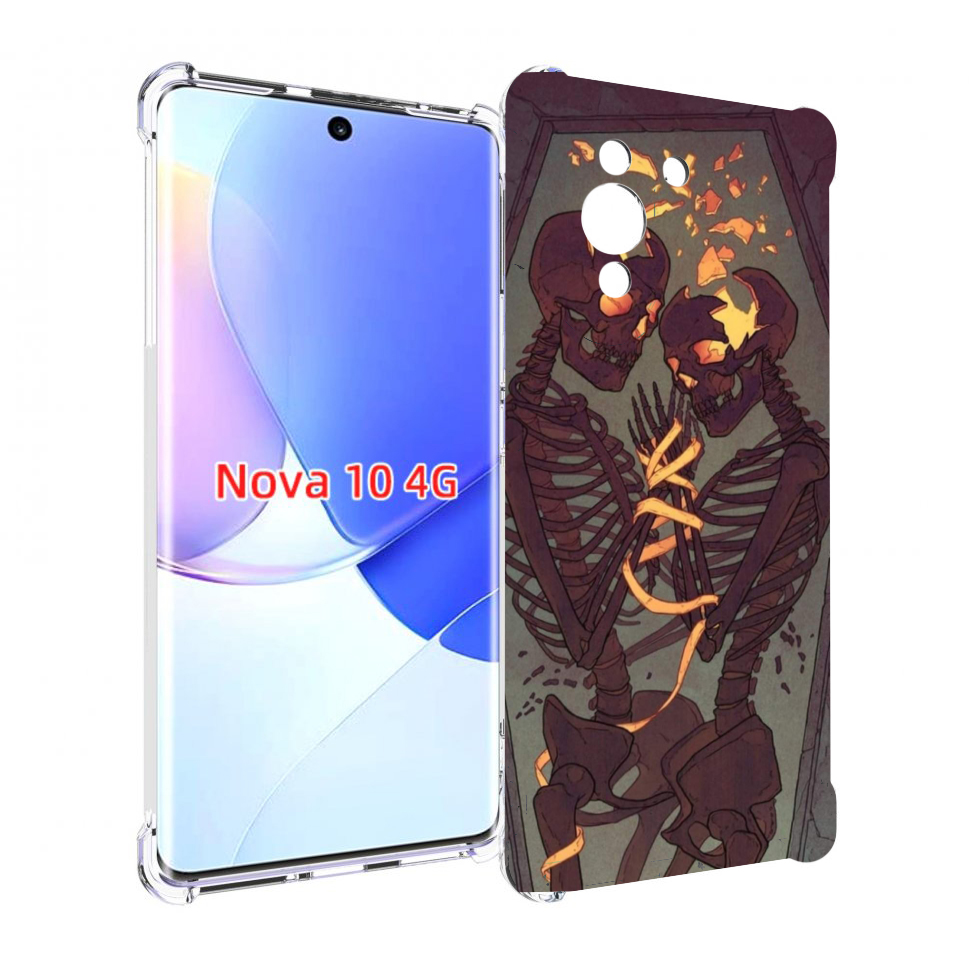 

Чехол MyPads скелеты в гробу для Huawei Nova 10, Прозрачный, Tocco