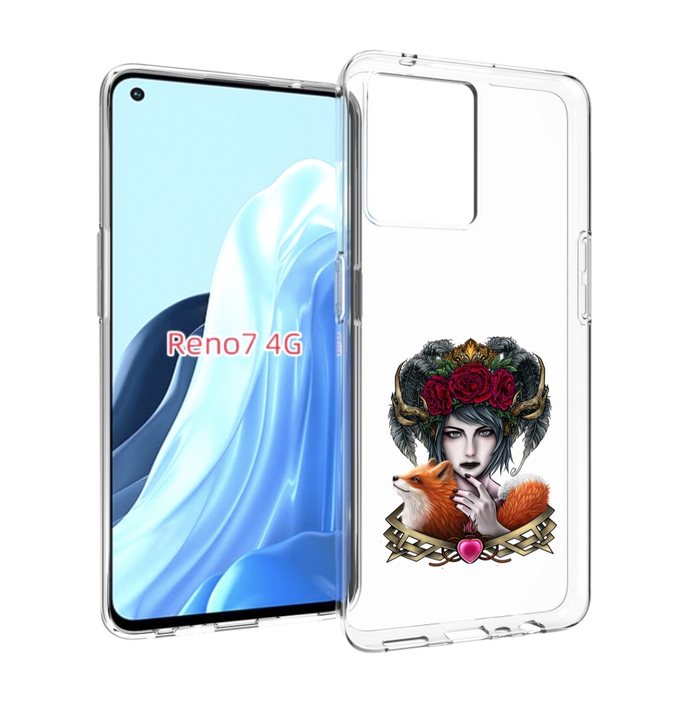 

Чехол MyPads девушка с лисой для OPPO RENO 7 4G, Прозрачный, Tocco