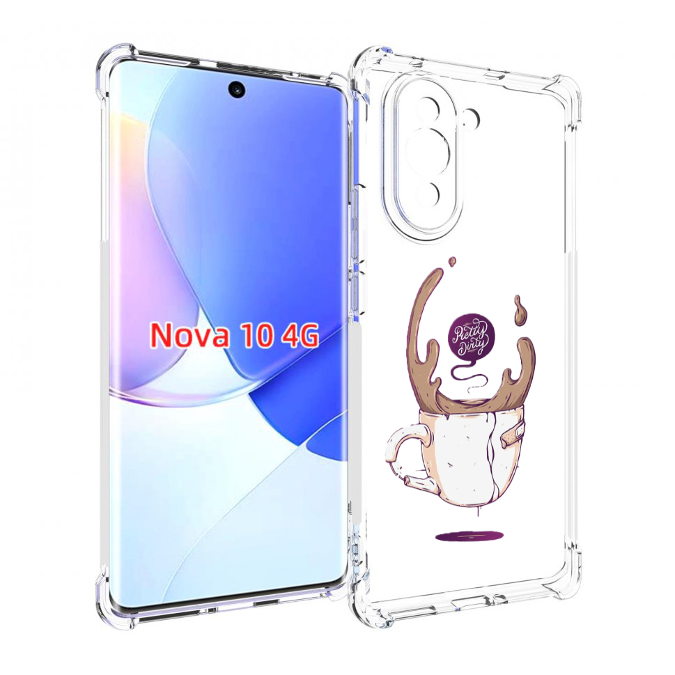 

Чехол MyPads сломанный стаканчик для Huawei Nova 10, Прозрачный, Tocco