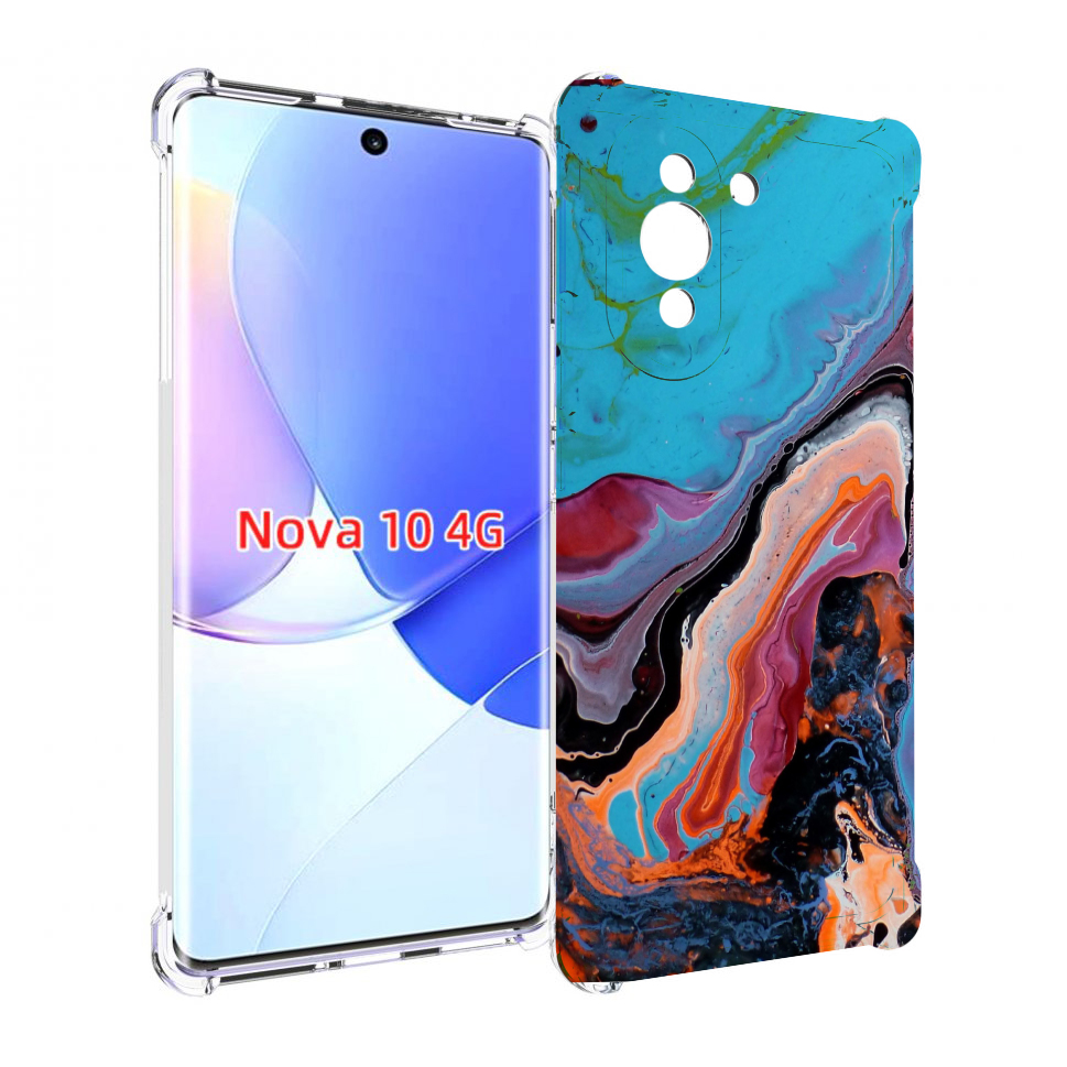 

Чехол MyPads смешанные краски для Huawei Nova 10, Прозрачный, Tocco