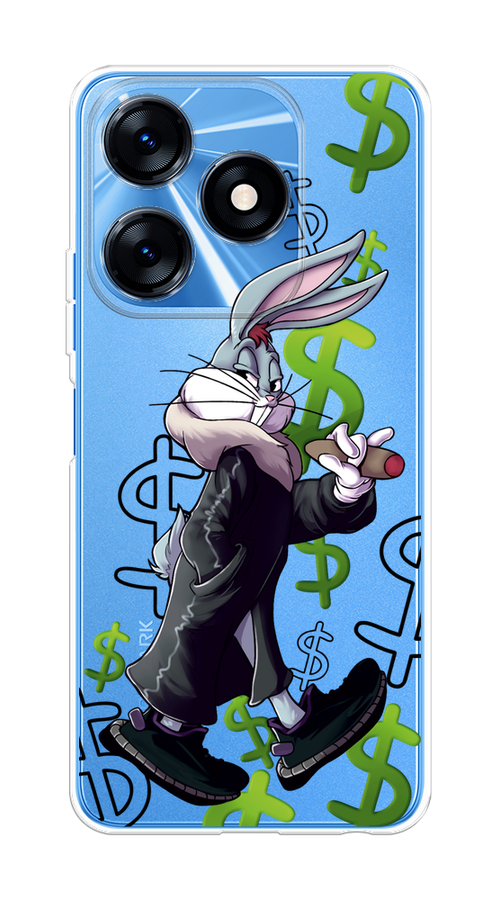 

Чехол на Tecno Spark 10/10C "Rich Bugs Bunny", Зеленый;черный;голубой, 303650-6