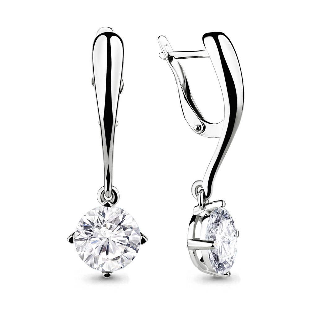 

Серьги из серебра с фианитом Aquamarine 46046_925_р, 46046_925_р