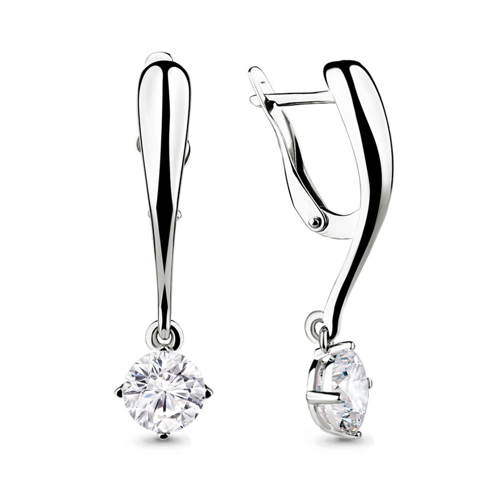 

Серьги из серебра с фианитом Aquamarine 46047_925_р, 46047_925_р