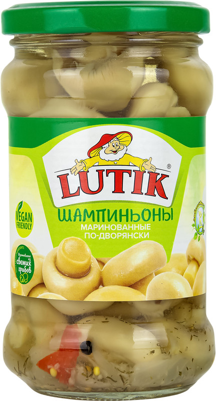 Шампиньоны Lutik По-дворянски маринованные, 314 мл