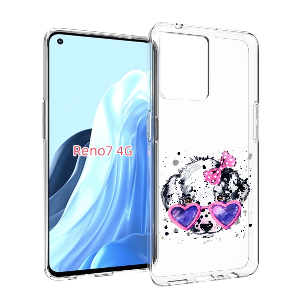 

Чехол MyPads долматинец в очках для OPPO RENO 7 4G, Прозрачный, Tocco