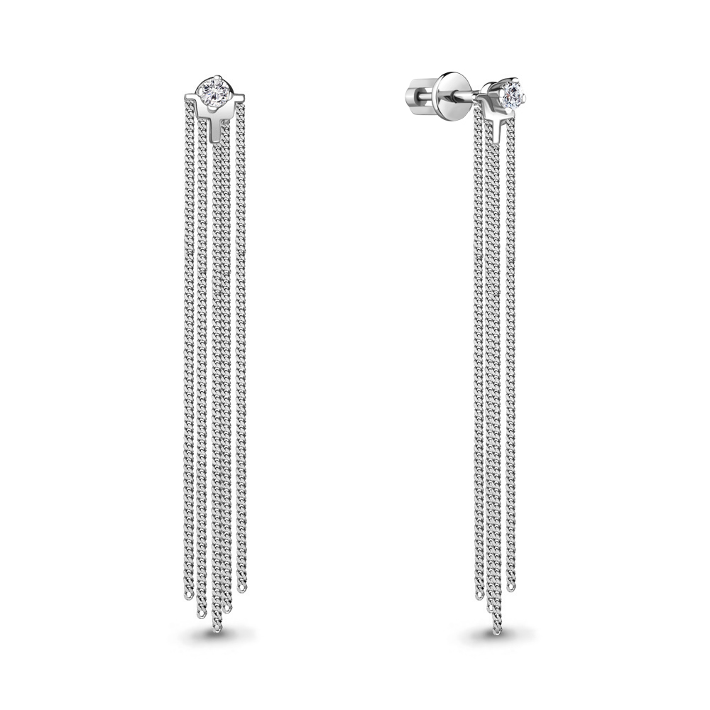

Серьги из серебра с фианитом Aquamarine 46052_925_р, 46052_925_р