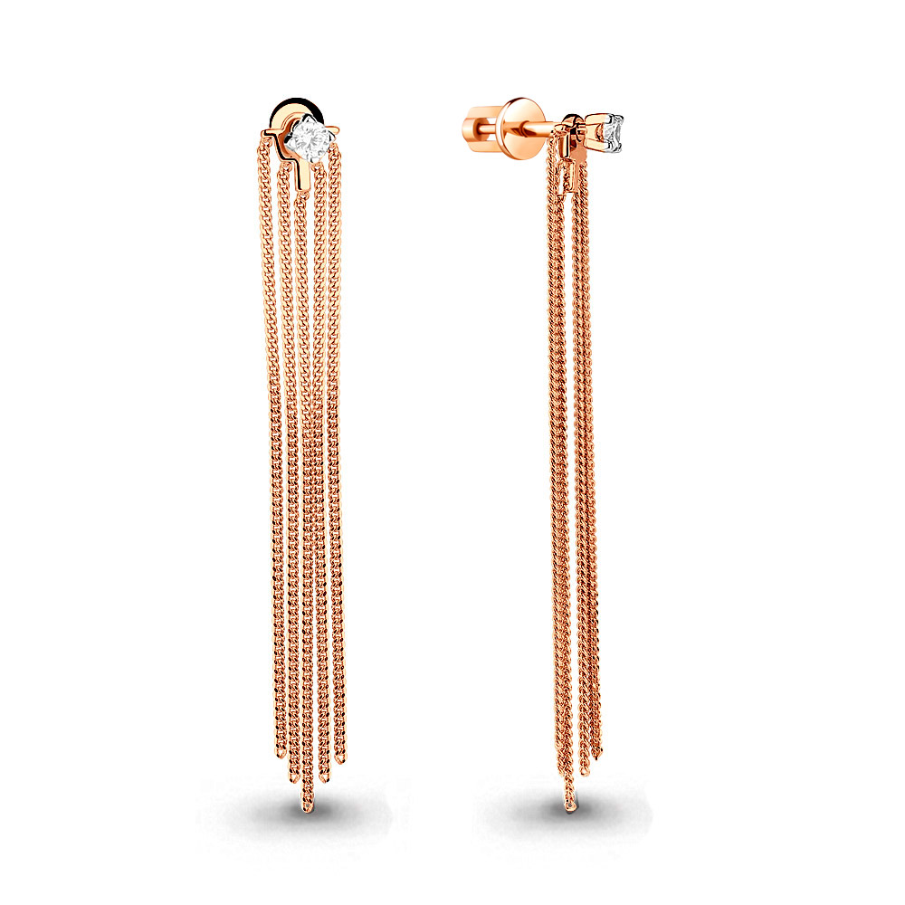

Серьги из серебра с фианитом Aquamarine 46052А_925_з, 46052А_925_з