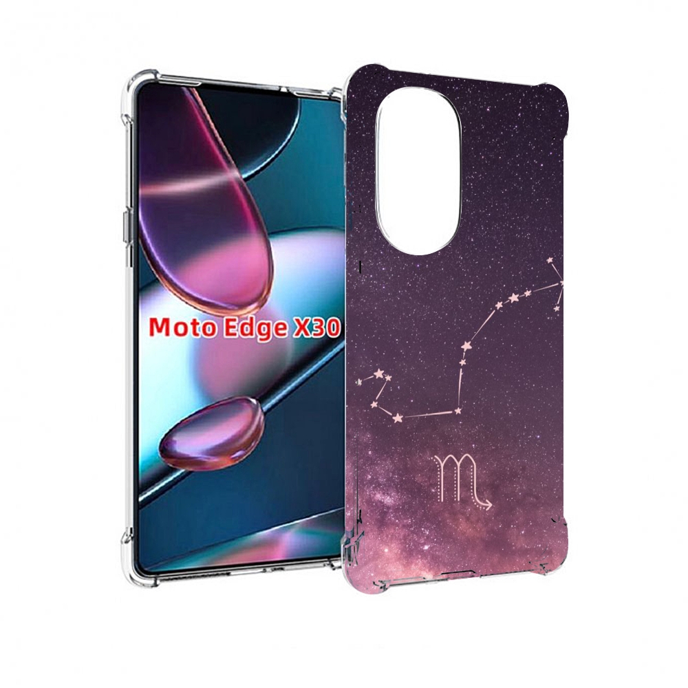 

Чехол MyPads знак зодиака скорпион 4 для Motorola Moto Edge X30, Прозрачный, Tocco