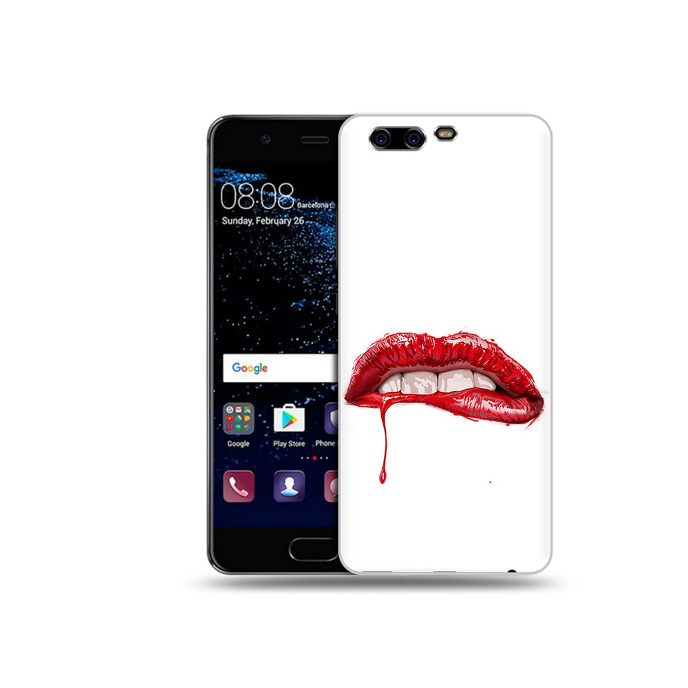 

Чехол MyPads Tocco для Huawei P10 яркие красные губы (PT60870.50.706), Прозрачный, Tocco