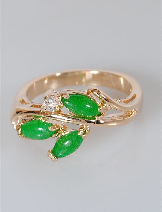 

Кольцо из бижутерного сплава р. 16 Lotus Jewelry 42R-26ch, хризопраз/циркон, 42R-26ch