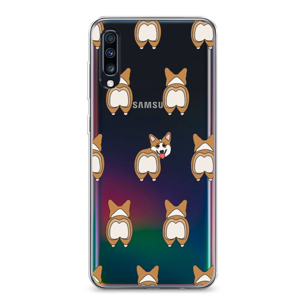 

Чехол Awog на Samsung Galaxy A70 "Милый корги фон", Разноцветный, 28150-2