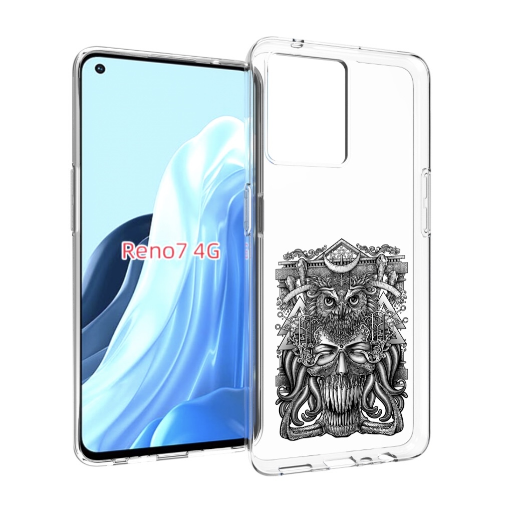 

Чехол MyPads зубастая сова для OPPO RENO 7 4G, Прозрачный, Tocco