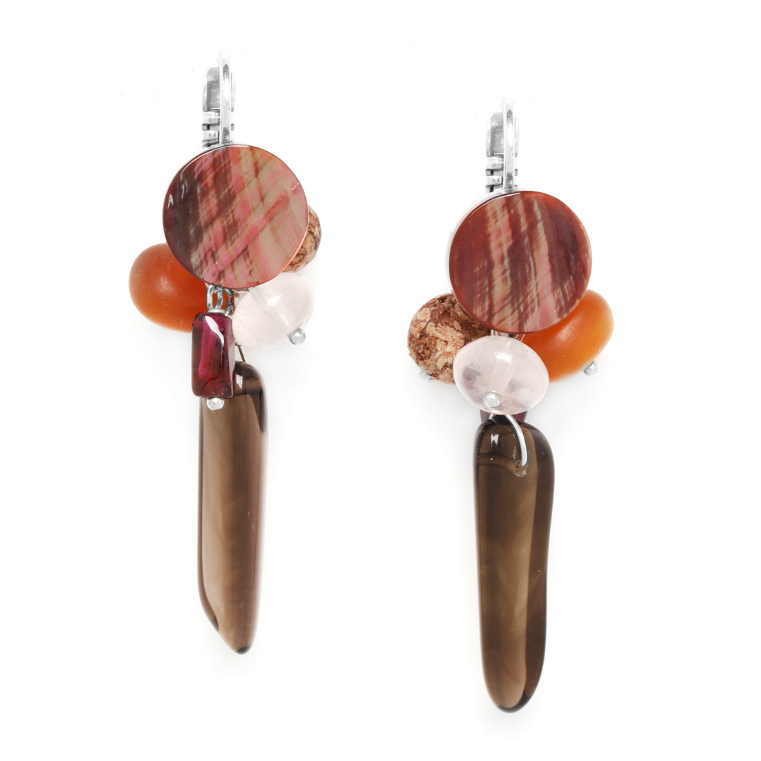 

Серьги из бижутерного сплава с перламутром/деревом Nature Bijoux NB20.2-12-74709, NB20.2-12-74709