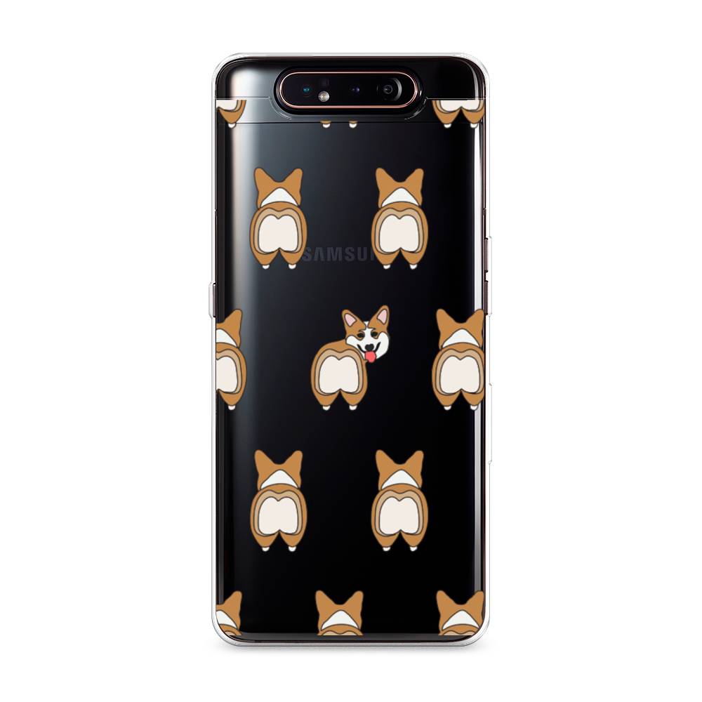 

Чехол Awog на Samsung Galaxy A80 "Милый корги фон", Разноцветный, 28350-2