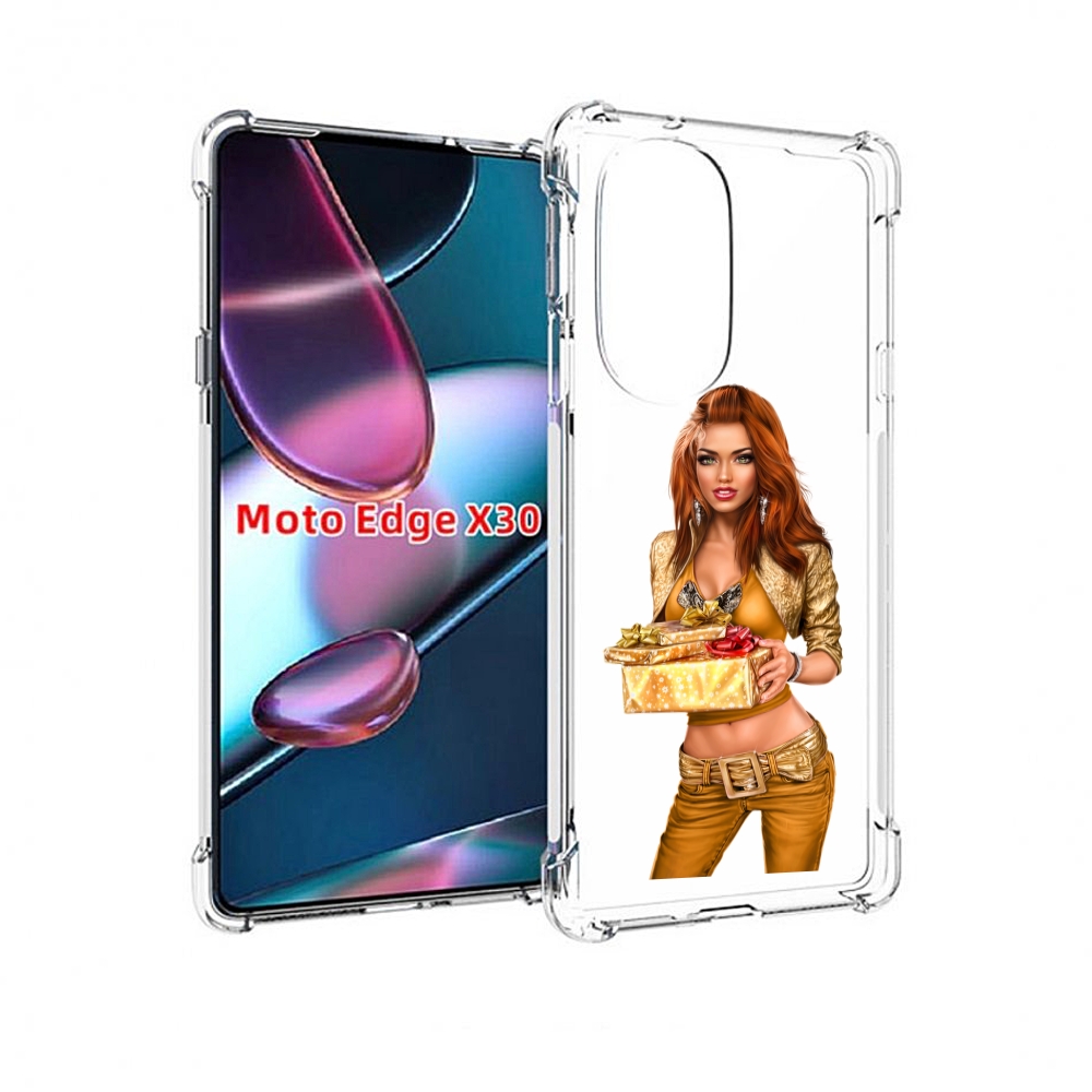 

Чехол MyPads золотая-девочка-с-подарком женский для Motorola Moto Edge X30, Прозрачный, Tocco