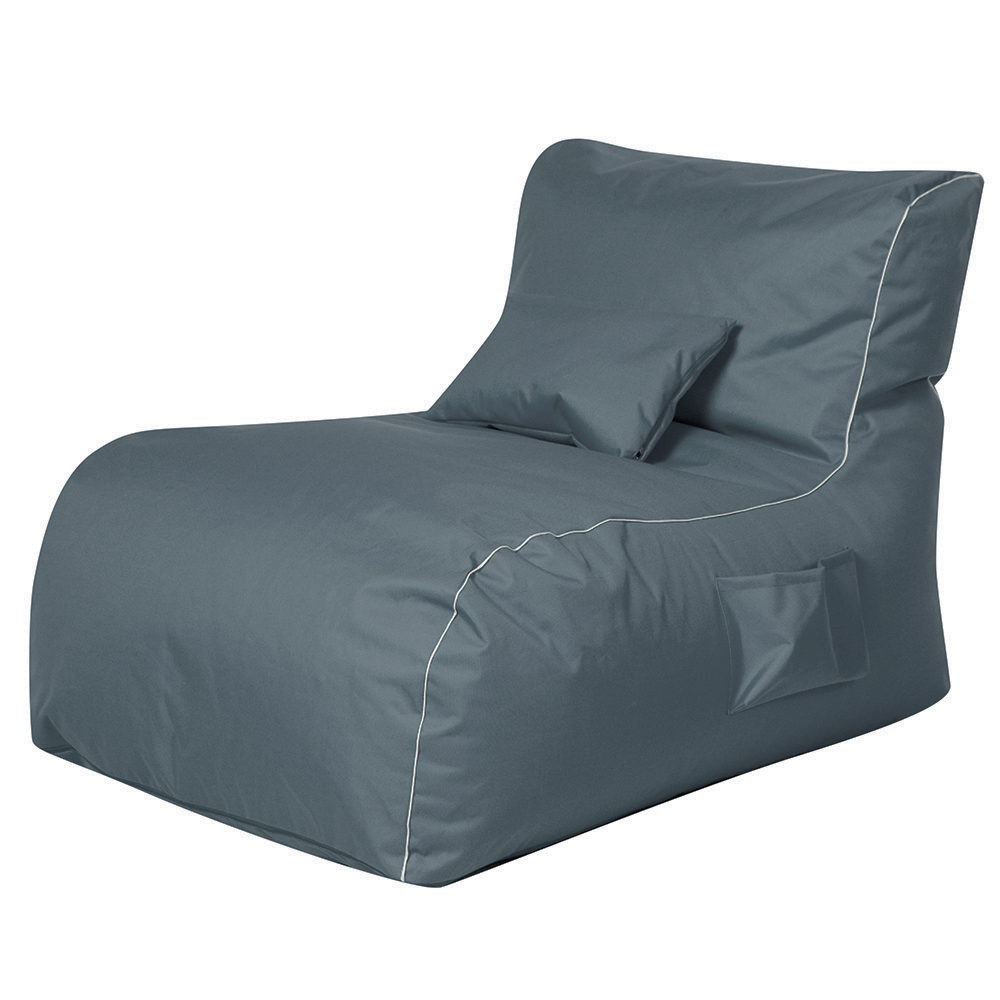 фото Бескаркасный модульный диван dreambag лежак one size, оксфорд, серый