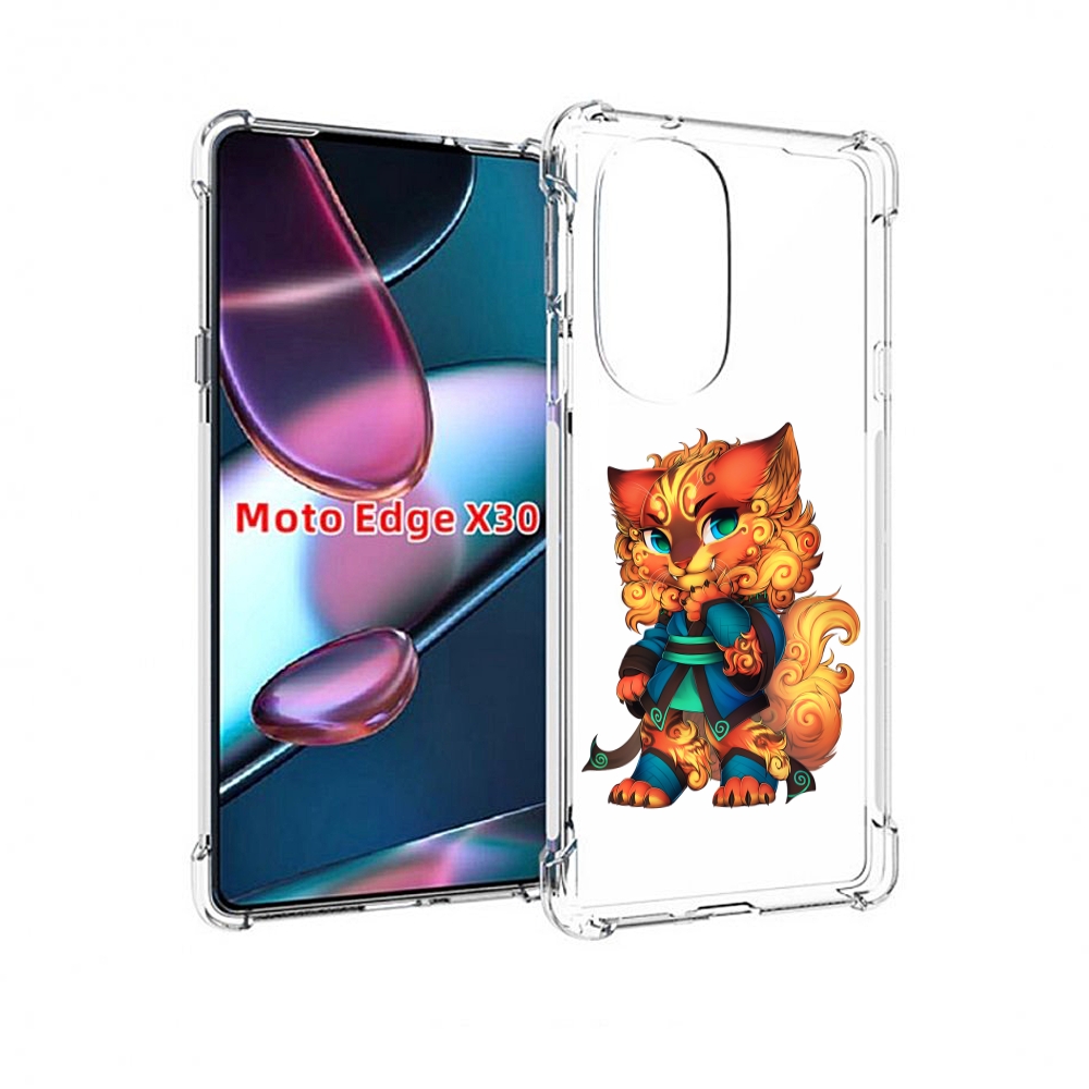 

Чехол MyPads золотой-кот для Motorola Moto Edge X30, Прозрачный, Tocco