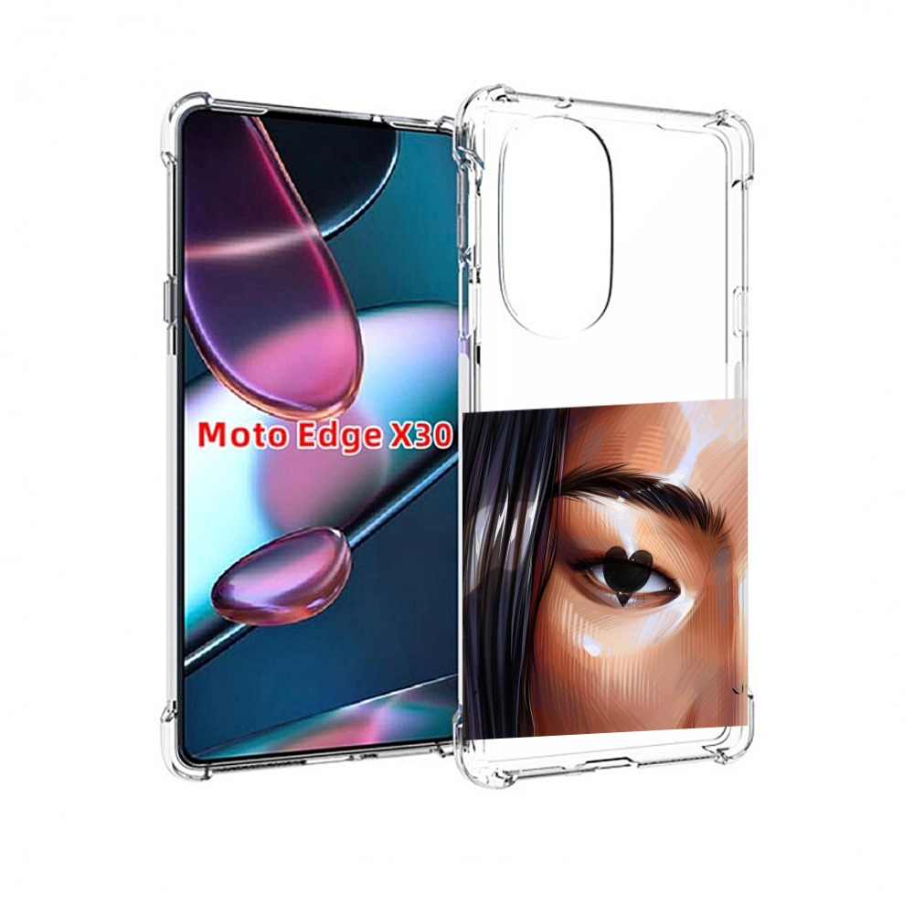 

Чехол MyPads зрачок-сердце женский для Motorola Moto Edge X30, Прозрачный, Tocco